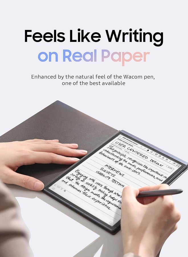 iFLYTEK تابلت AINOTE Air 2 بالحبر مع قلم ستايلس، تحويل الصوت إلى نص، ترجمة لغات، نظام أندرويد، مع سماعات Viaim OpenNote اللاسلكية للمؤتمرات الذكية مع النسخ المباشر | رمادي - Image 4